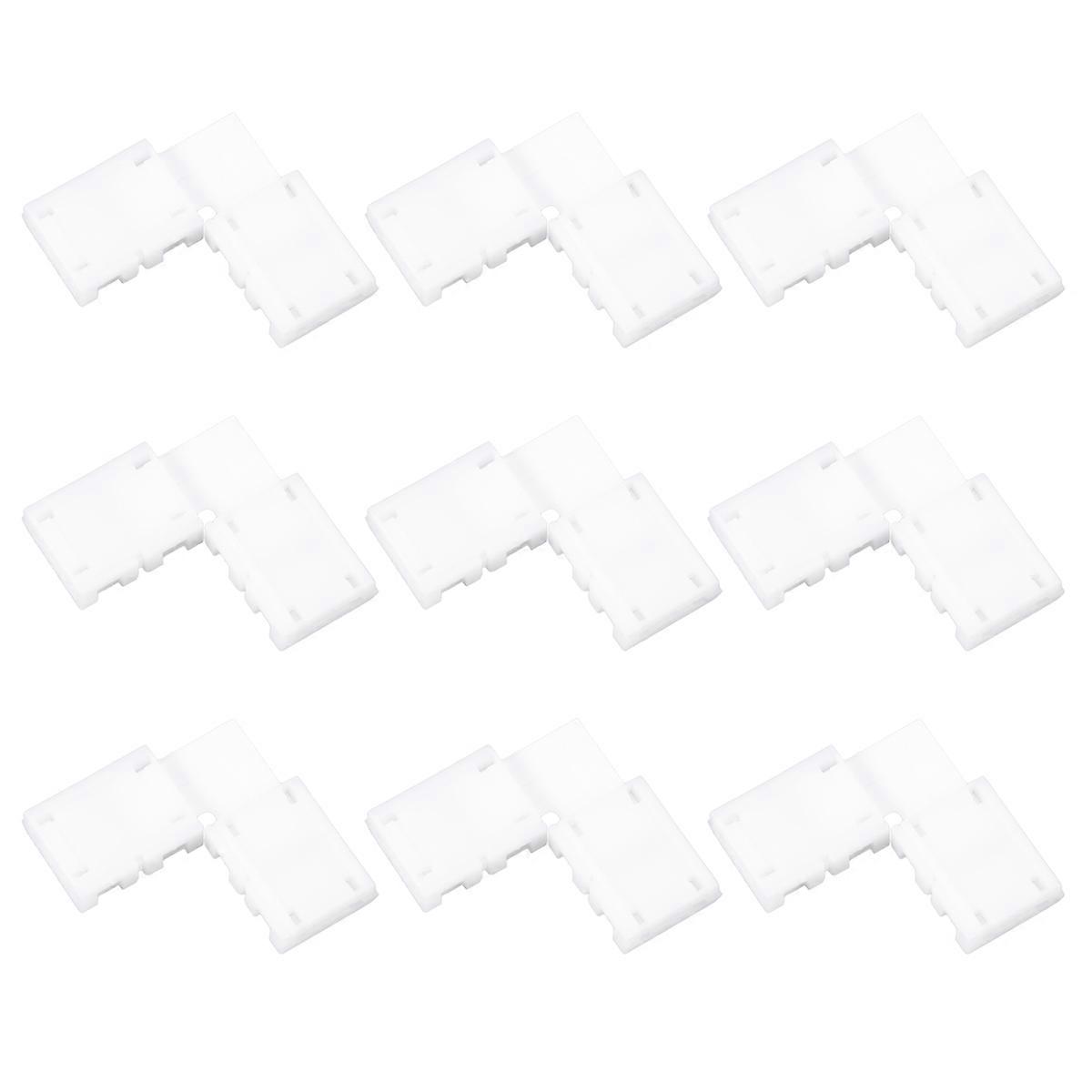 LED Angle Connector for Light Strip Installation 10Pcs White Set