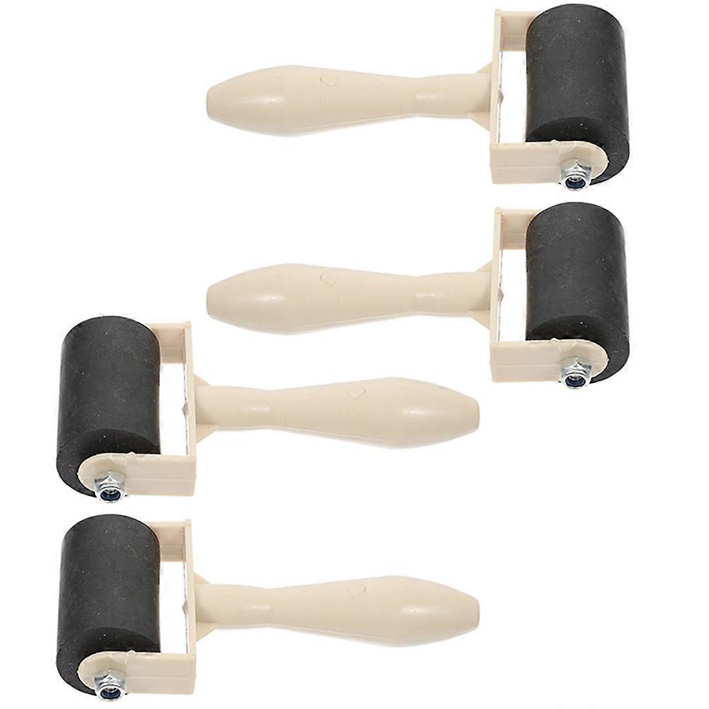 Plastic and Rubber Roller for Printmaking Use 4Pcs Ink Application