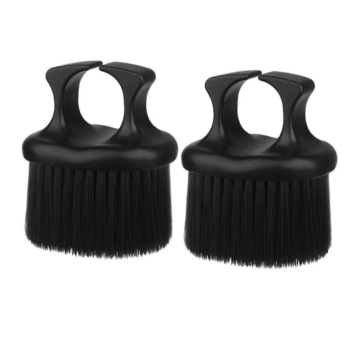 2 Pcs Soft Bristle Beard Brush for Men with Ergonomic Knuckle Grip Durable Barber Tool