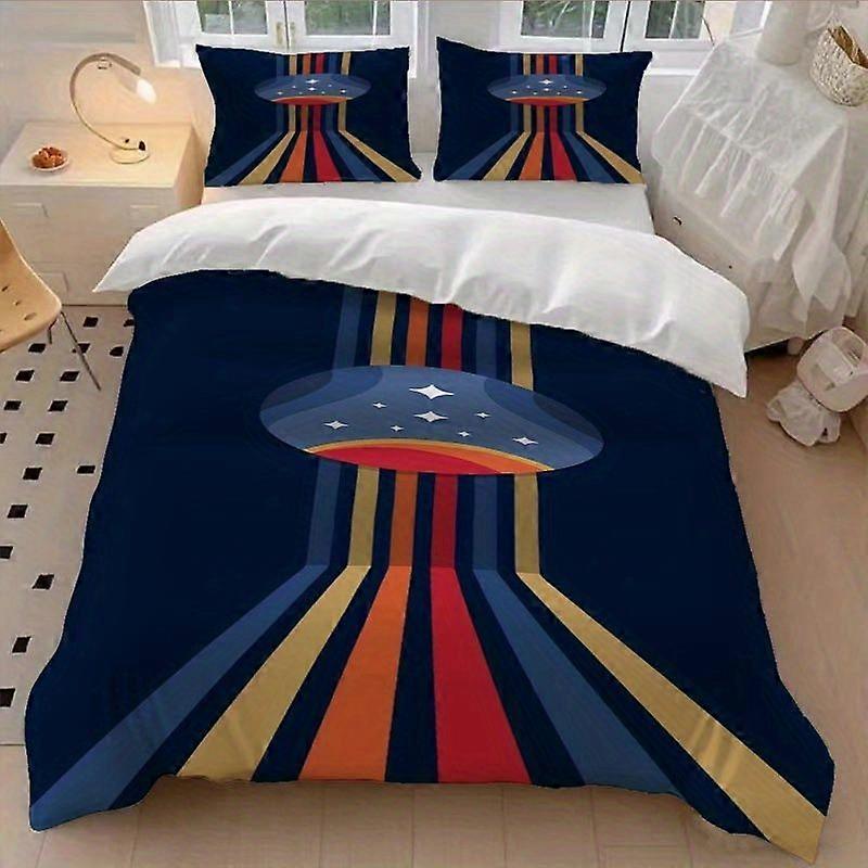3pcs Starfield Theme Duvet Cover Set - Printed Bedding Soft and Comfortable