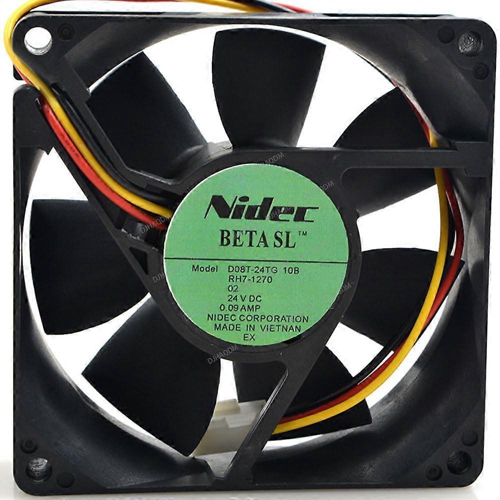 D08T24TG 8025 24V Cooling Fan 8cm 3Wire Performance Low Noise Replacement
