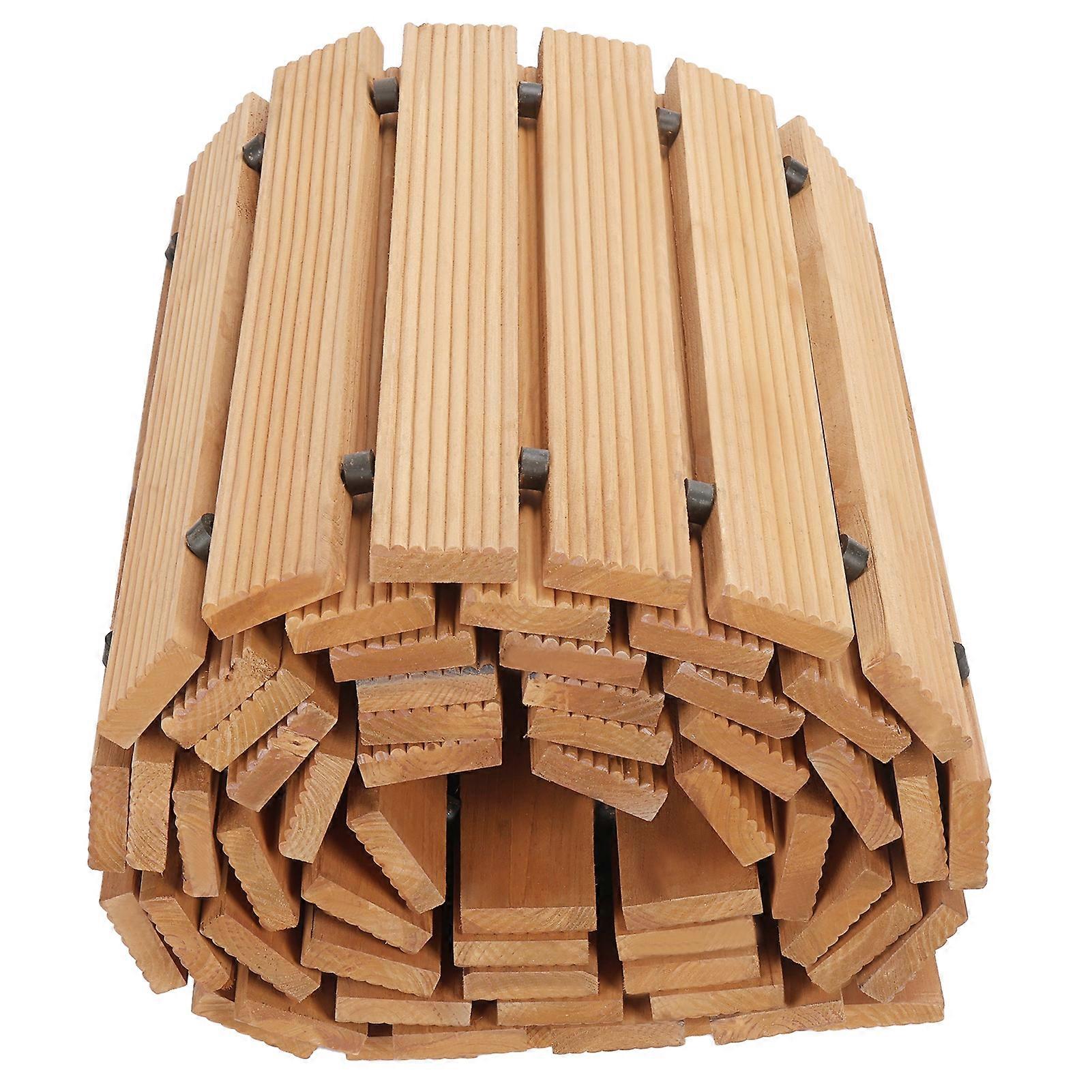 143inch Long Rollable Cedar Garden Pathway Anti-Slip Texture Protects Grass