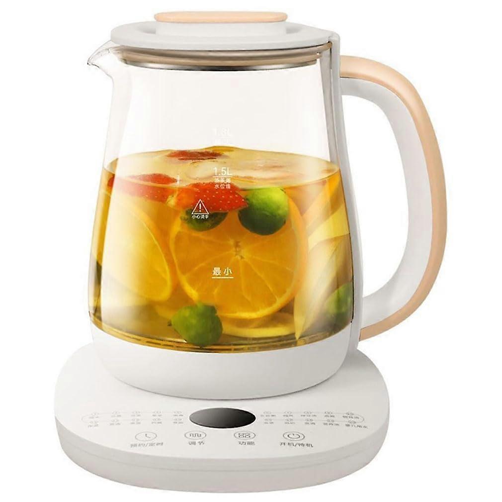 Electric Glass Kettle 1.8L Borosilicate Tea Maker with Touch Screen Control and 20 Smart Programs