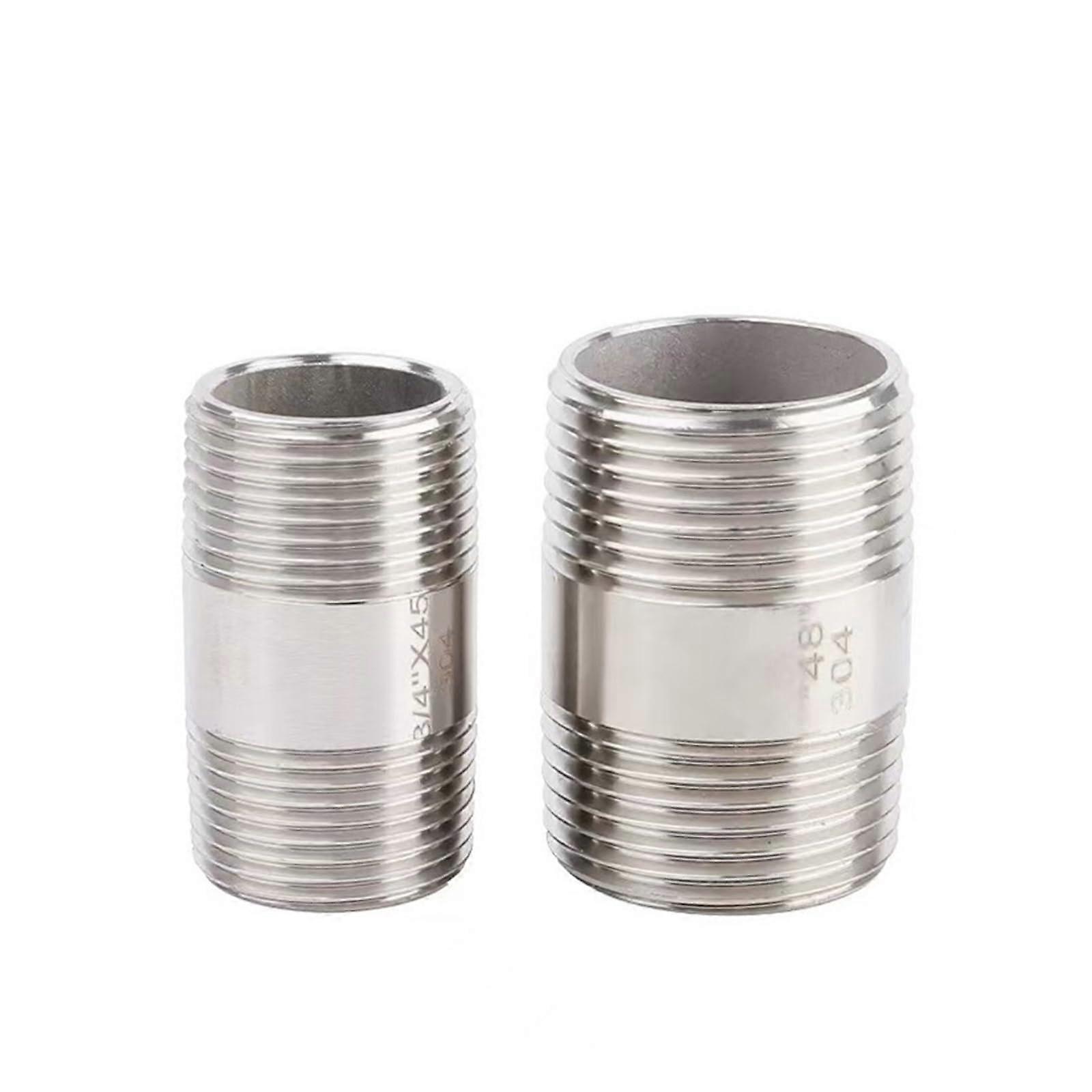 11/4 Inch 304 Stainless Steel Pipe Fitting, DoubleEnded External Thread  Pressure Connector