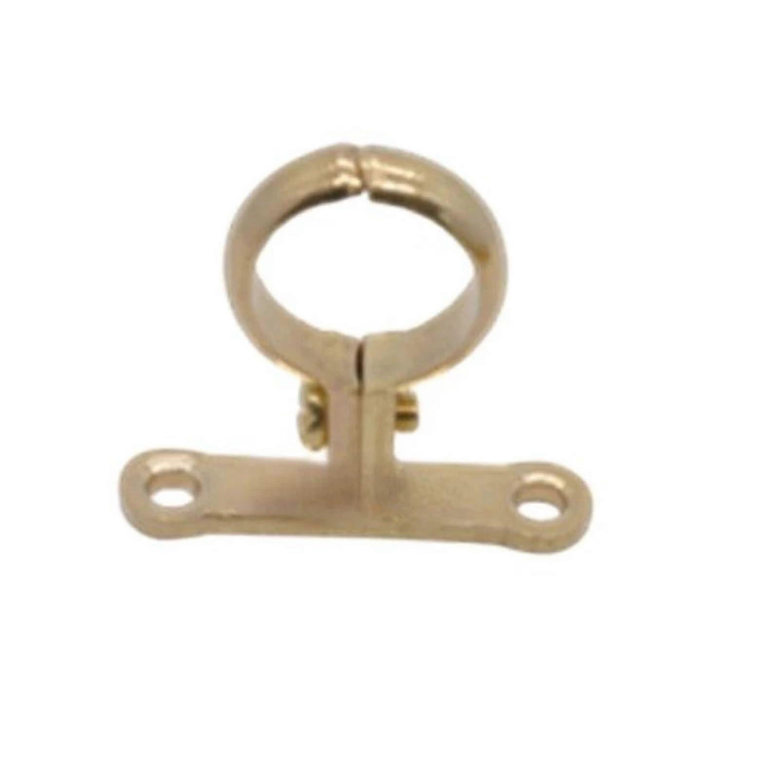 Wall Mounted Pipe Holder Bracket 42mm Heavy Duty Brass Clamp for Plumbing Secure Alignment