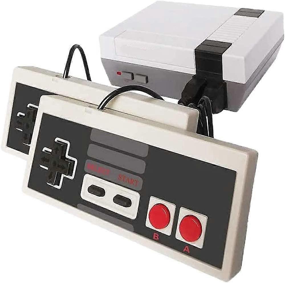 Retro Game Console with 620 Builtin Classic Games, Plug and Play System with Dual Controllers