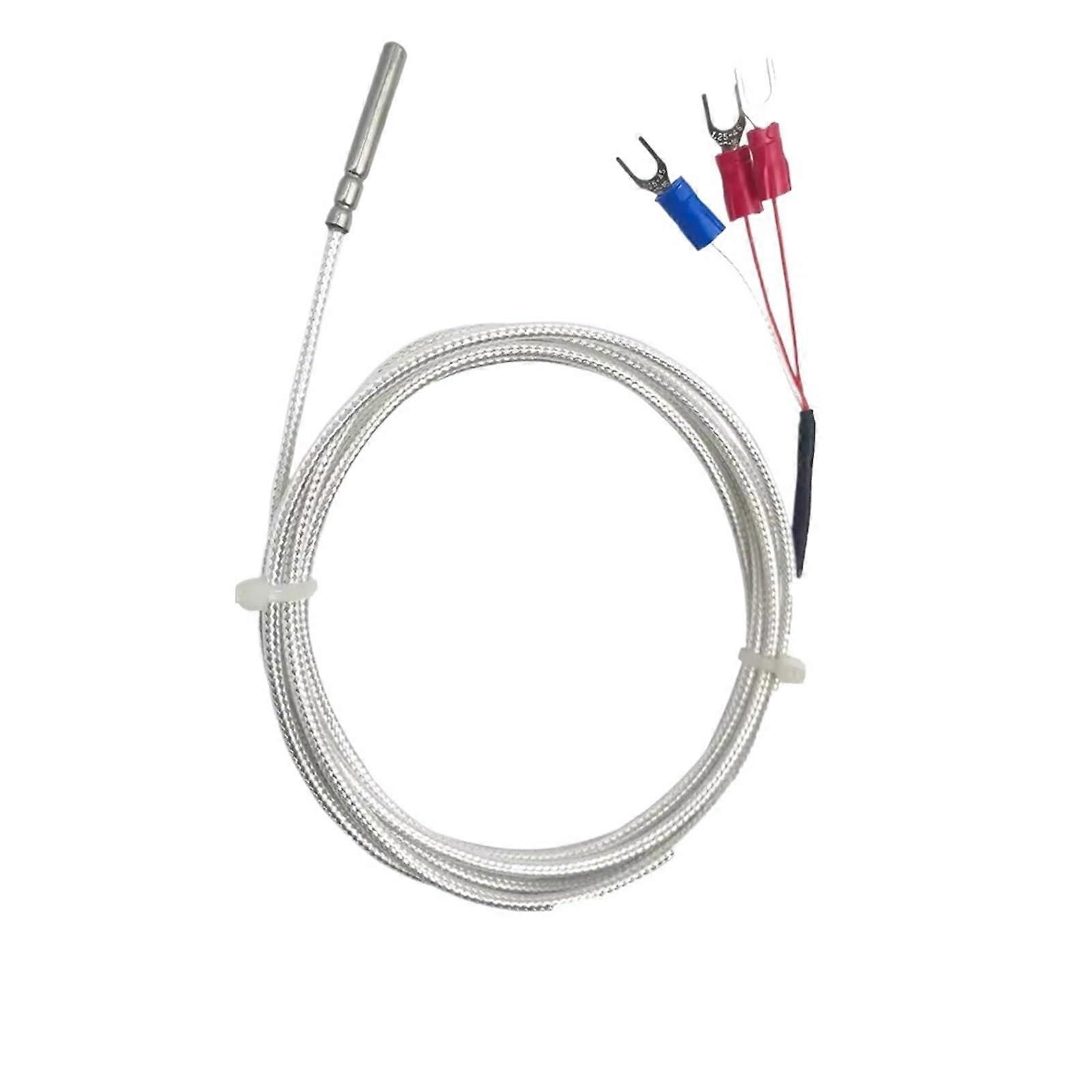 PT100 Temperature Sensor Probe Waterproof Platinum Thermistor  Accuracy Anti Corrosion 2m