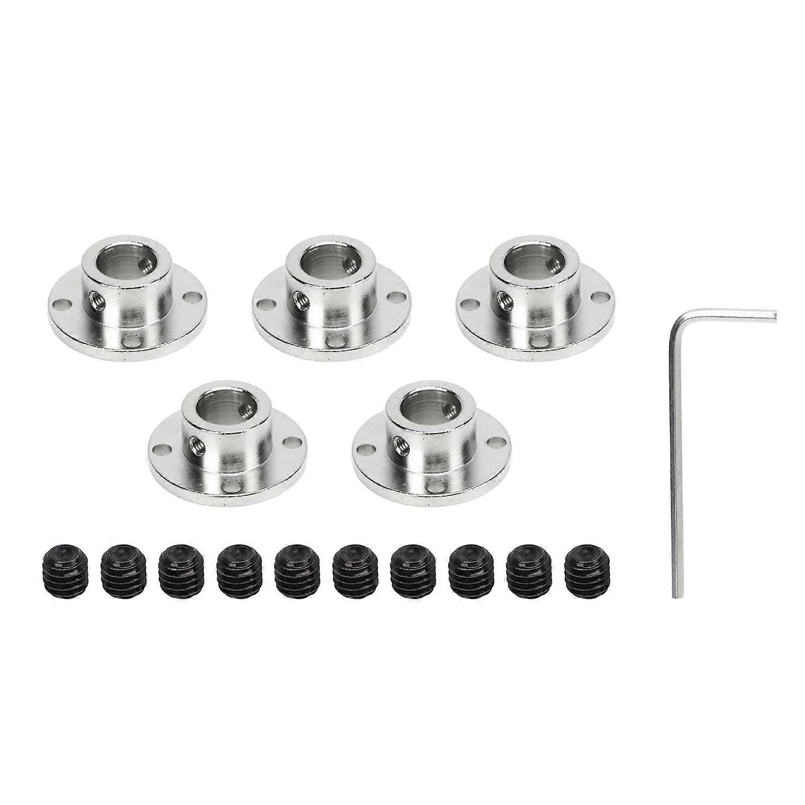 5pcs Flange Coupling Connector Guide Shaft Support Coupler Accessories Inner Diameter 12mm