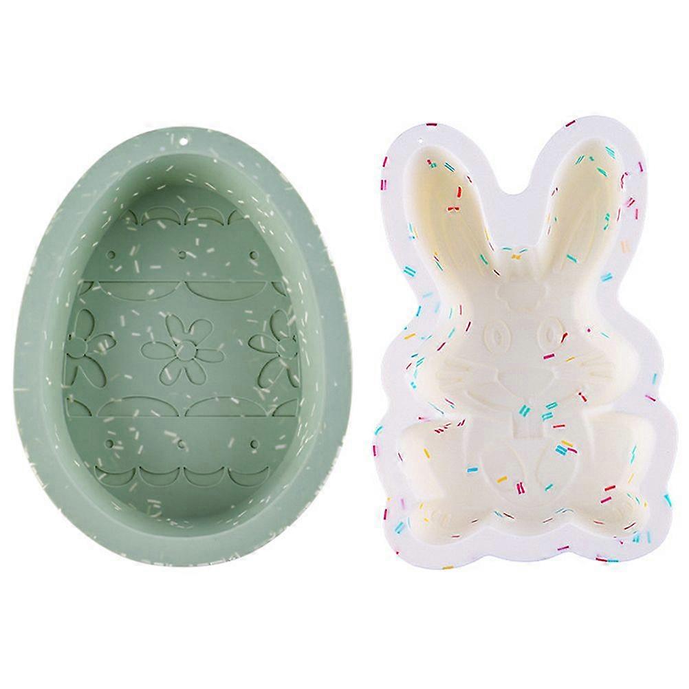 2Pcs Easter Cake Molds Decorative Baking Molds Lovely Dessert Molds Baking Tools