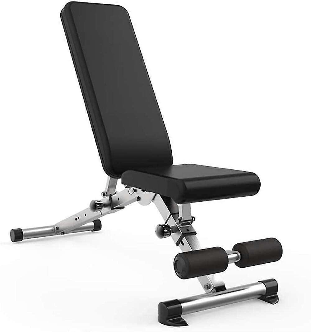 Adjustable Weight Bench with Incline Decline, Foldable MultiFunction Squat Rack for Home Gym