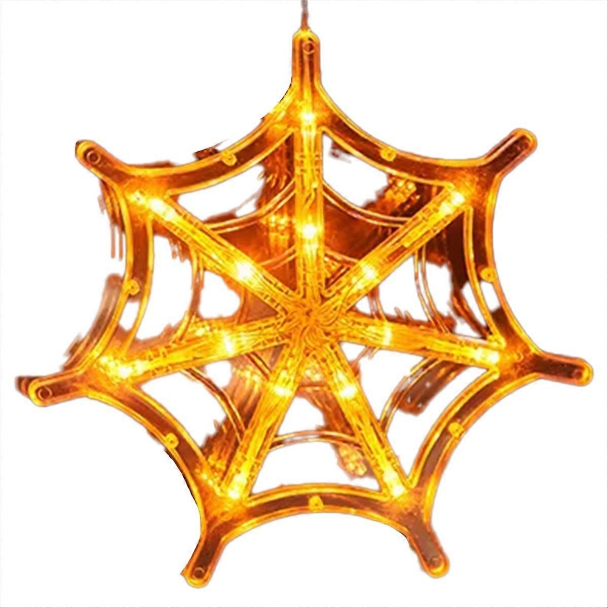 Halloween Decorative Window Lamp, Spider Web LED Sucker Lamp