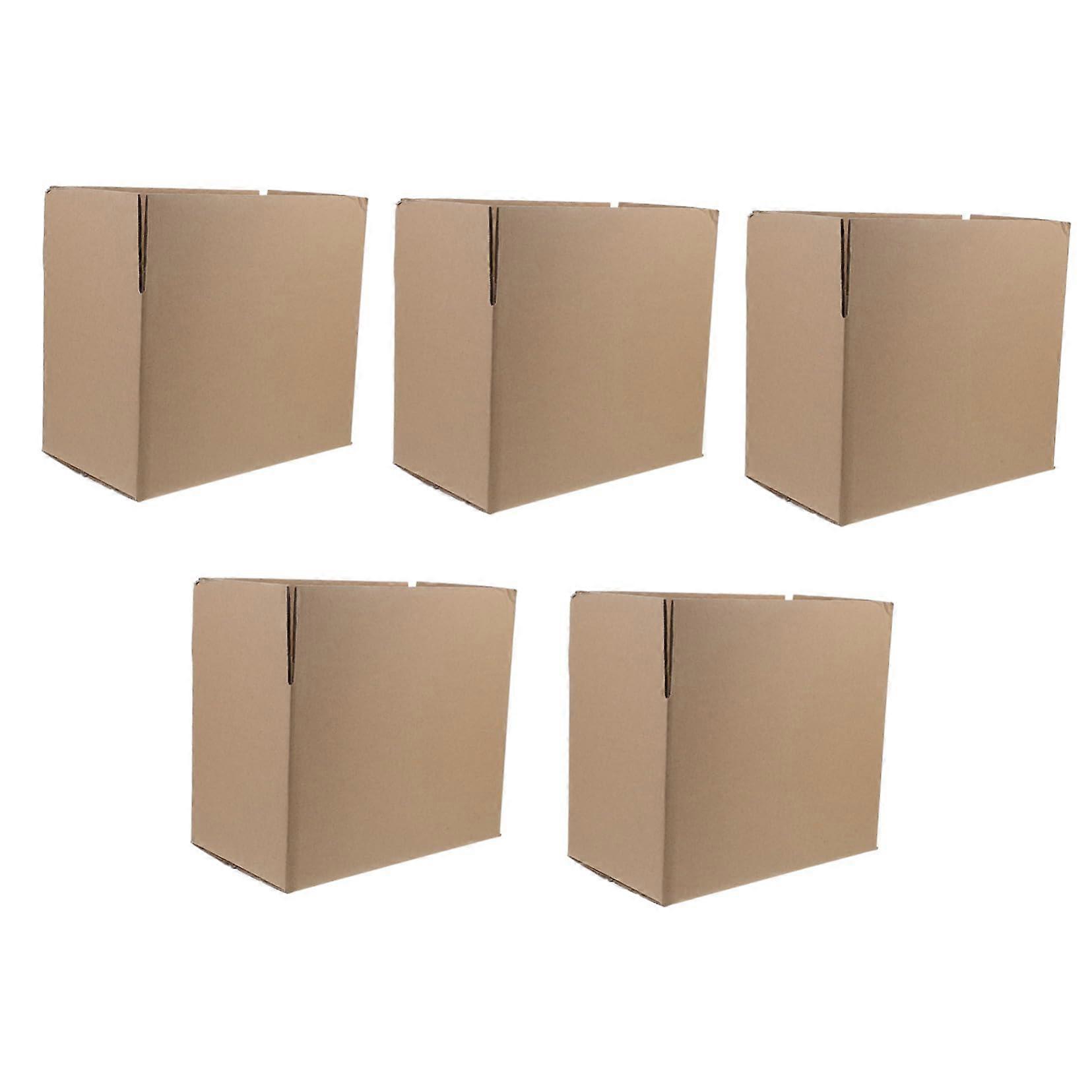 HOLIDYOYO 5pcs Corrugated  Boxes with Easy Fold Design for Mailing and Storage