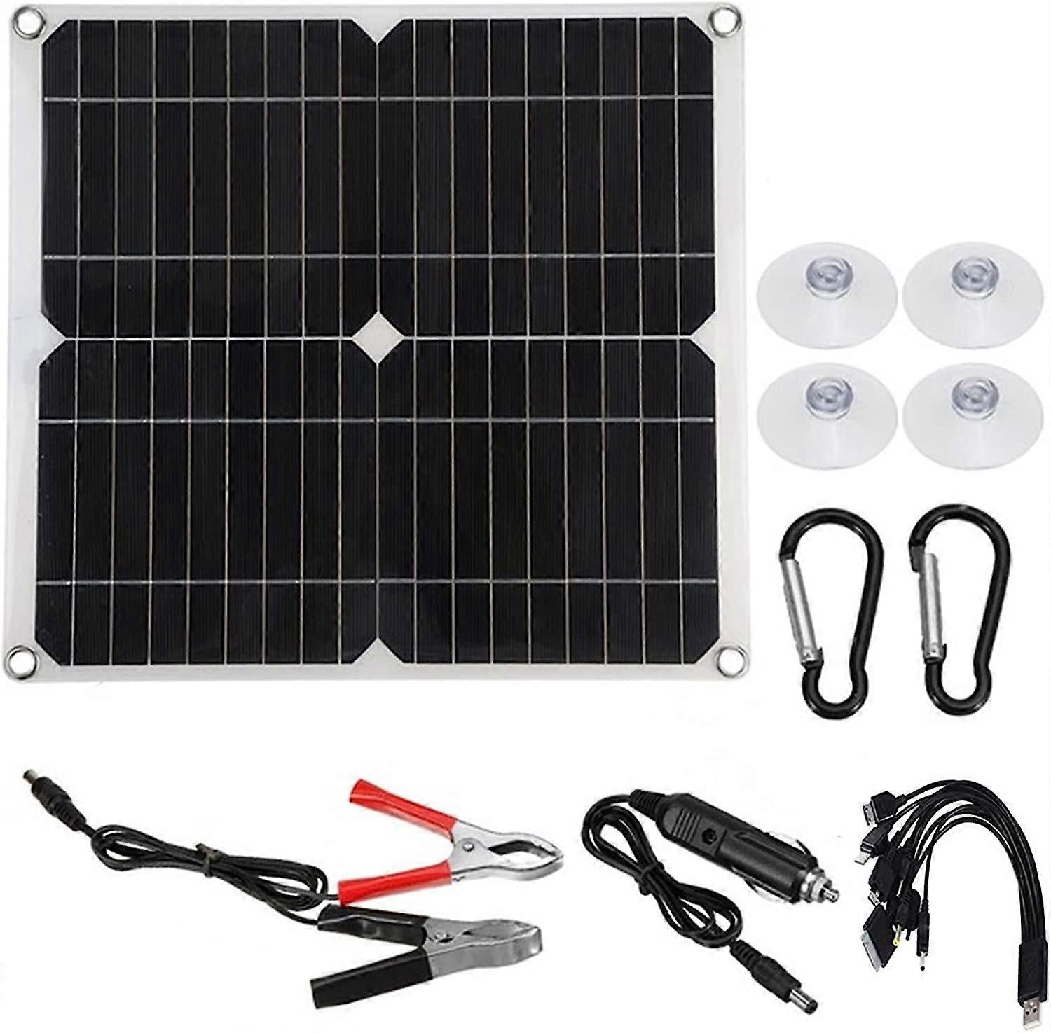 Portable Solar Panel Kit 100W 18V Foldable Charger with Controller for RV Boat Car Camping
