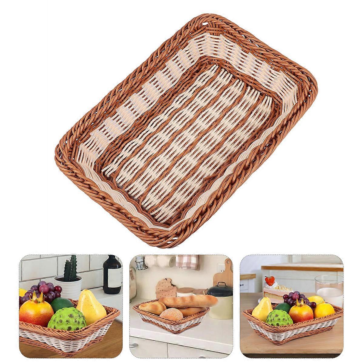Woven Basket Fruit Display Basket for Storage 1Pcs Practical Bread Container