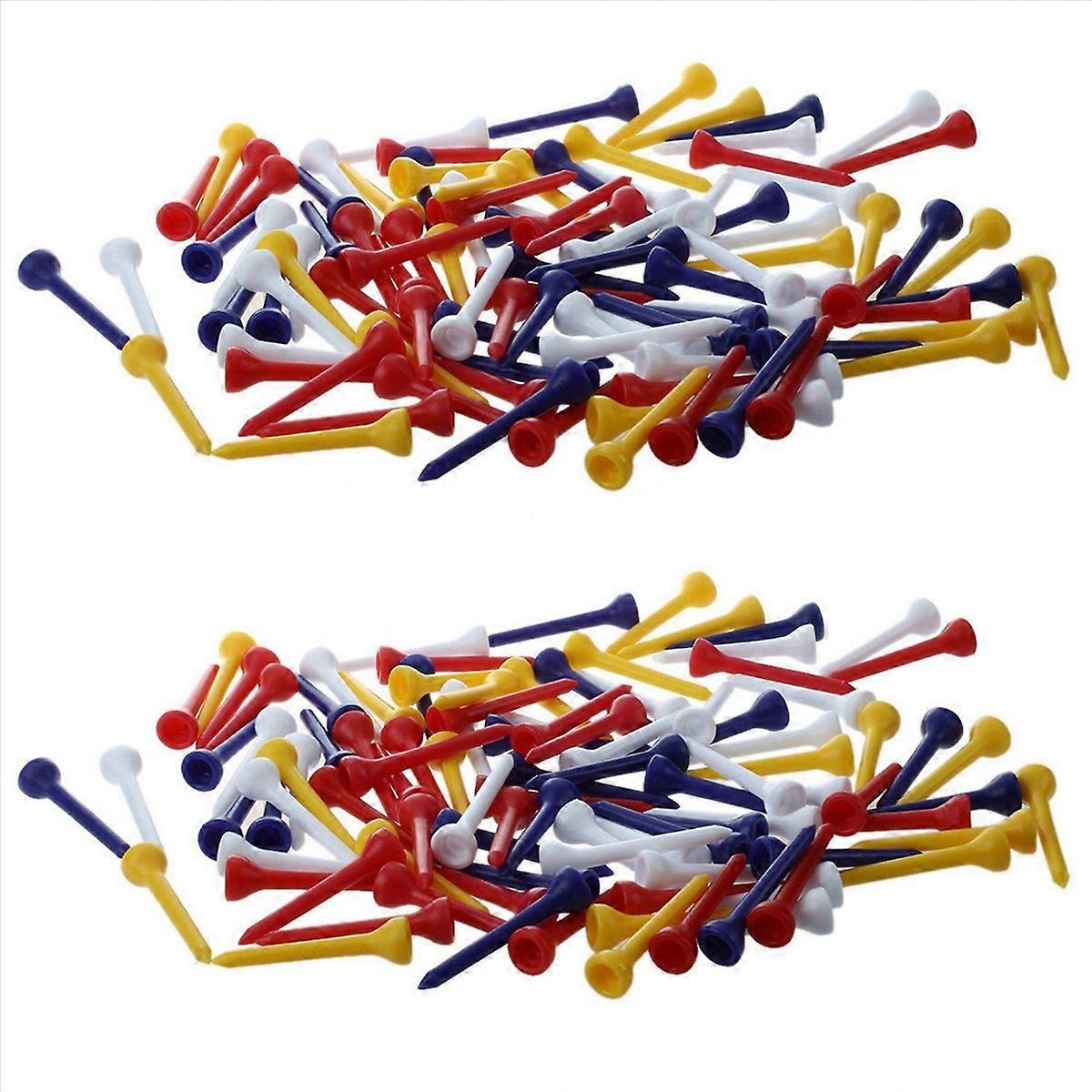 100 Stk. 49 mm Gemischte Farbe Kunststoff Golf Tees