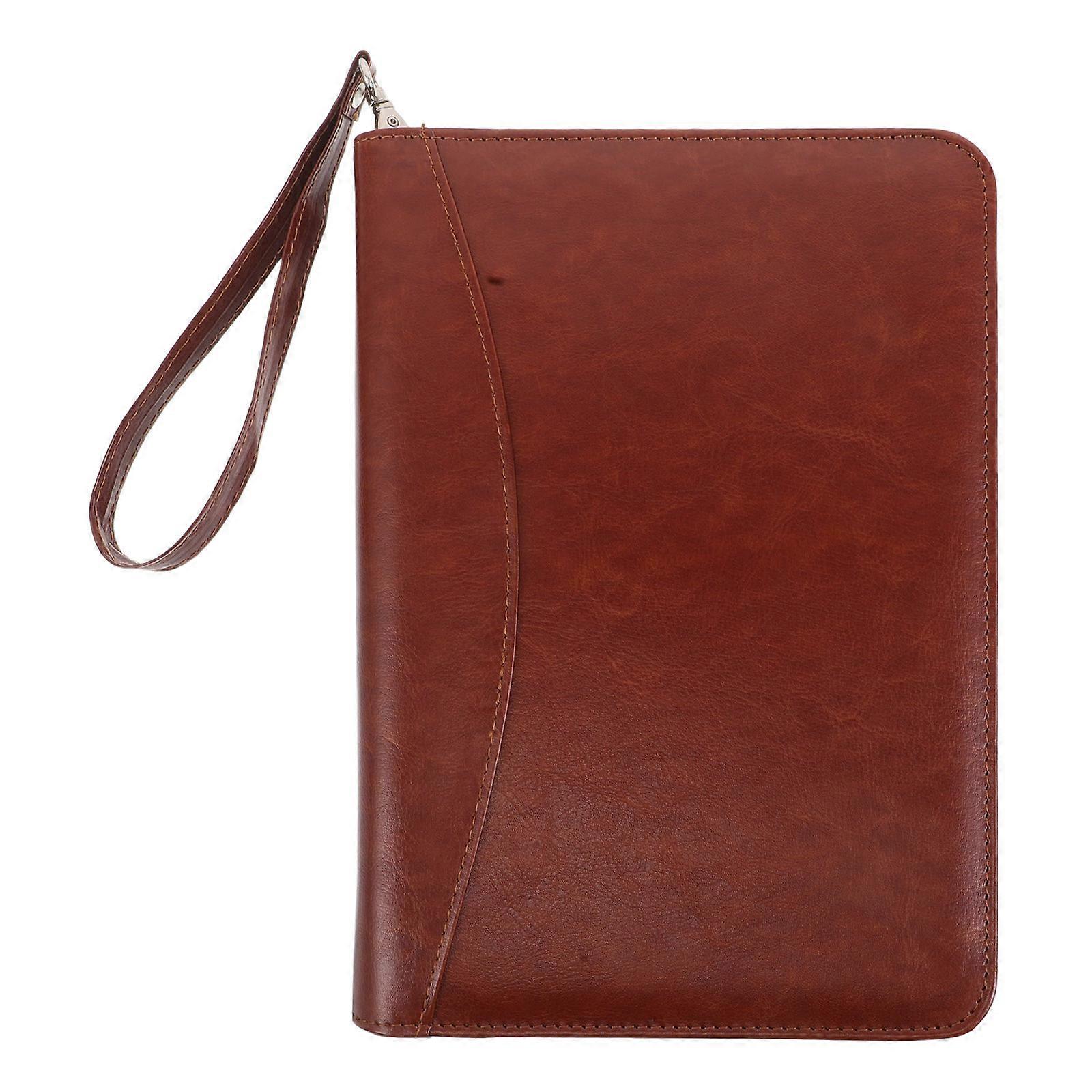 Portfolio Binder with Zipper Refillable Loose Leaf Binder Journal for Office