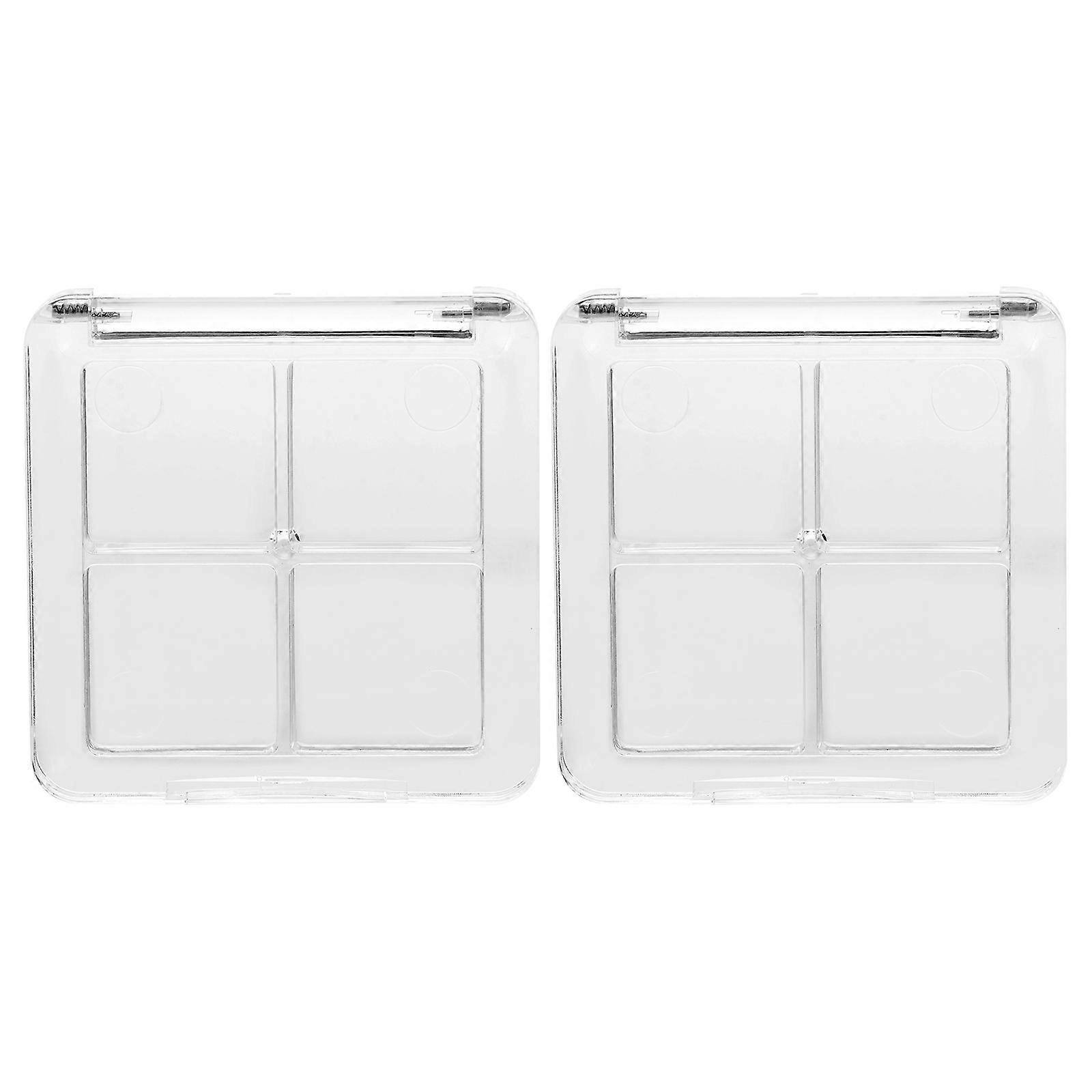 Empty Eyeshadow Box for Storage 2Pcs Transparent Plastic Eyeshadow Palettes