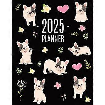 Agenda con bulldog francese 2025: graziosa agenda giornaliera (12 mesi) con un simpatico cagnolino.