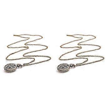 Moda Vintage Bronce cuarzo reloj de bolsillo Collar pendiente ()