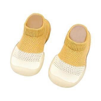 Baby Shoes Boys Girls First Walking Shoes Sneakers Non- Breathable Slippers Soft Sole Sneakers Indoor Baby Mesh Elastic Shoes 6-12 Months