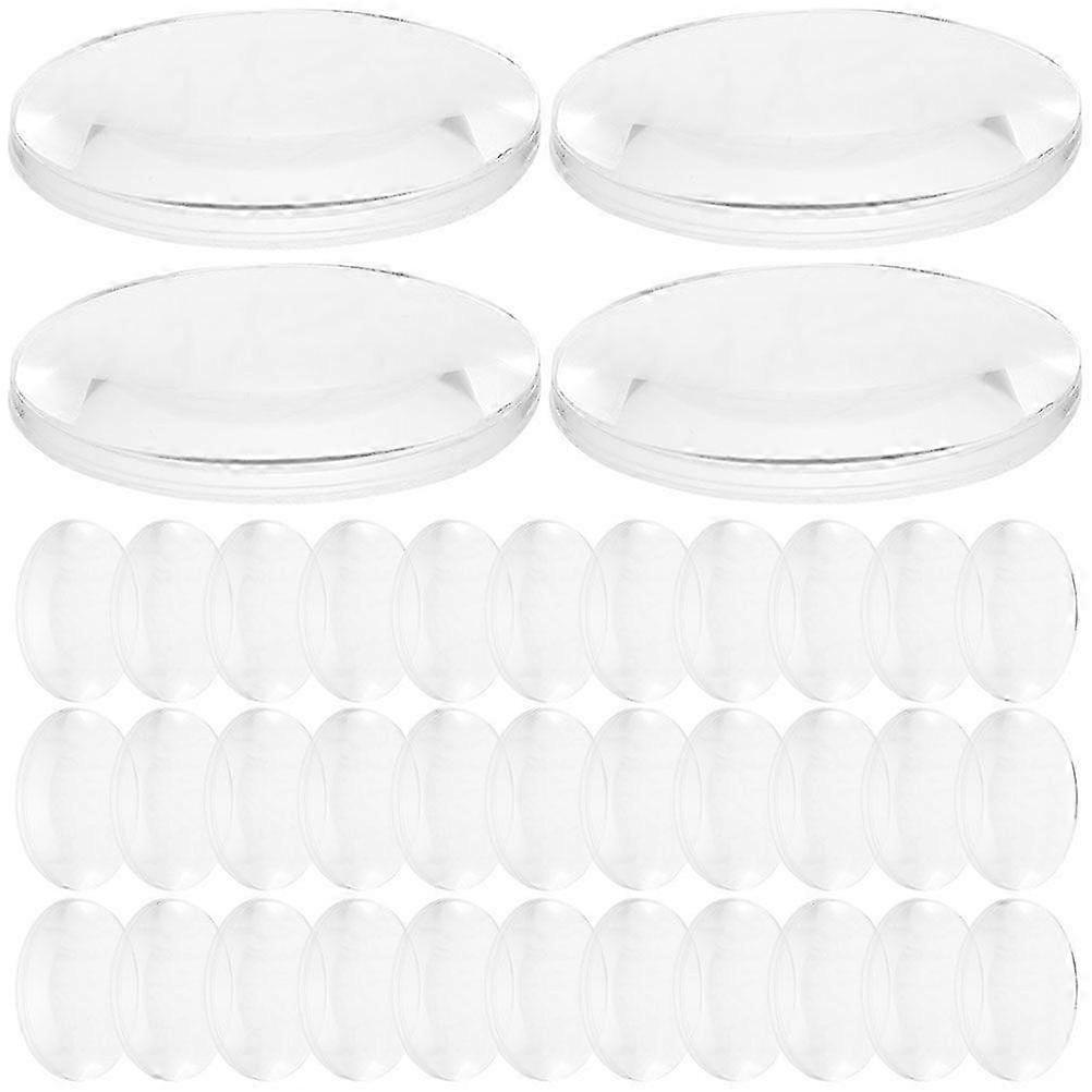 50pcs Basic Physics Teaching Transparent Convex Optical Lens for Experiment Learning