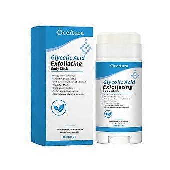 Glycolic Acid Exfoliating Body Stick  7% AHA & 0.5% BHA Formula, Shea Butter Infused, No-Mess Solid Exfoliator for Rough Skin, KP & Dark Spots, 75g