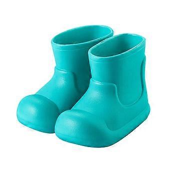 Gummistøvler til småbørn, lette, komfortable udendørs legesko til børn og ungdomsstørrelser, støvler til småbørn, Z04 blå, 8-10 år