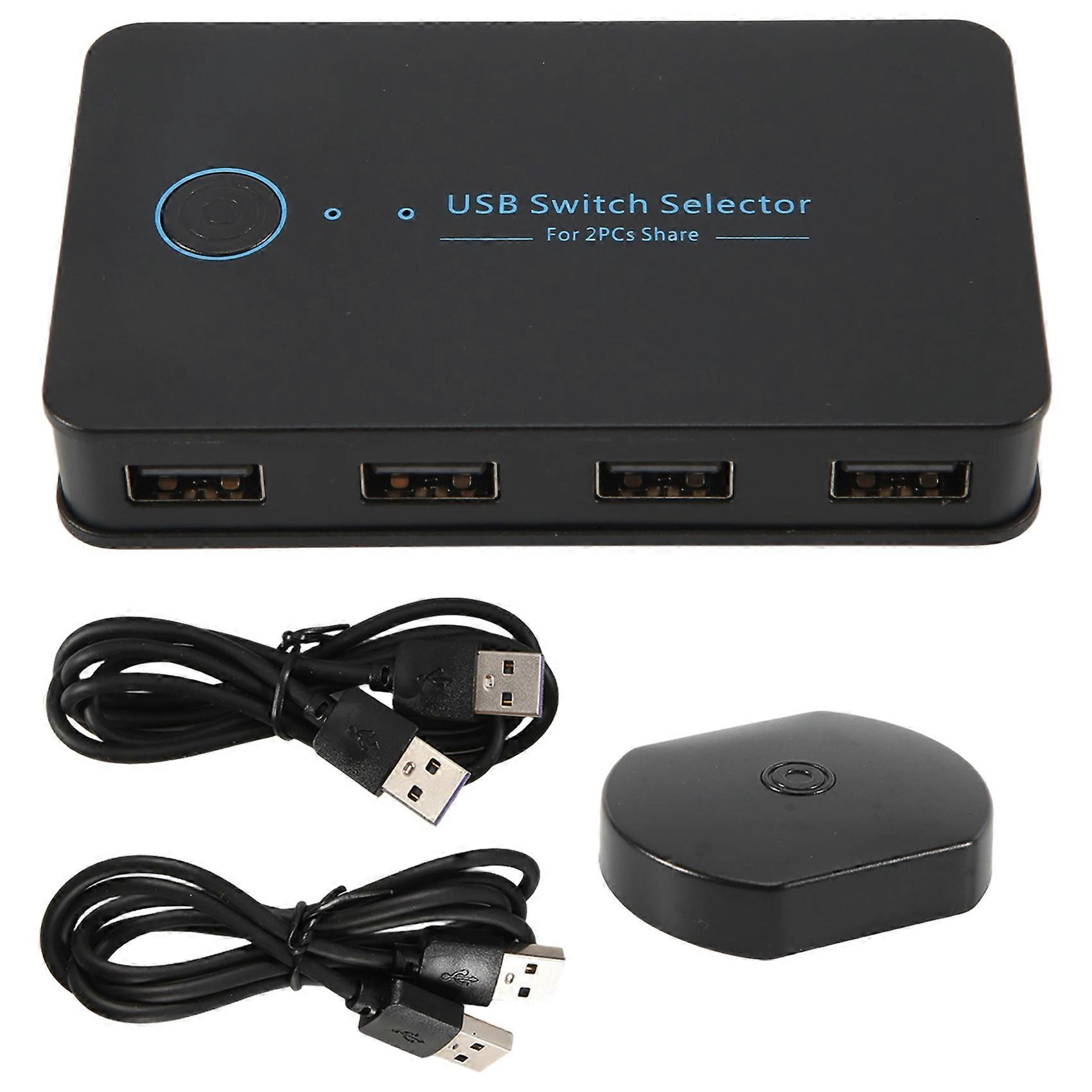 USB KVM Switch for Laptop PC Keyboard Mouse Printer USB 2.0