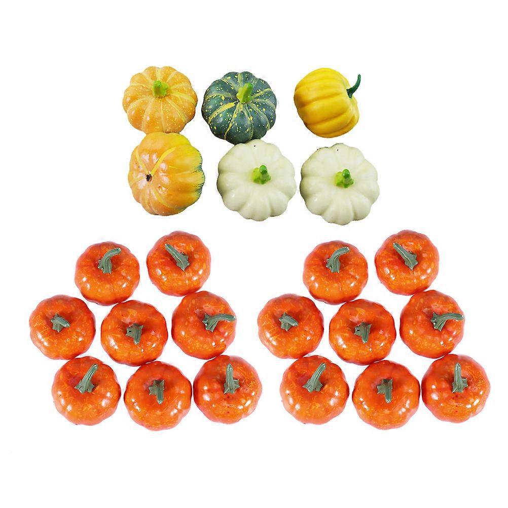 22pcs Halloween Simulation Pumpkin Model Artificial Pumpkin Party Decoration