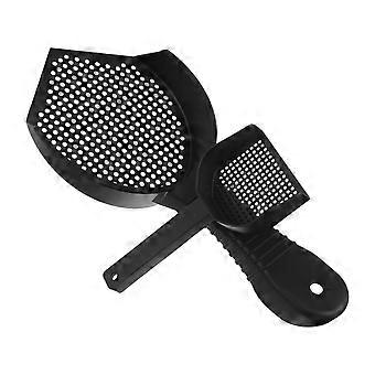 10Pcs Plastic Cat Litter Scoop Set for Fine Cleaning with Comfortable Grip