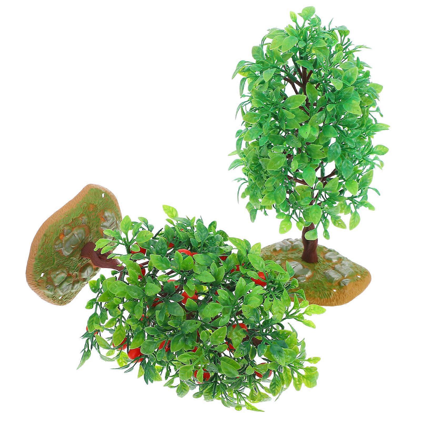 Miniature Tree Model Micro Landscape Craft Decor for 2Pcs Sand Table