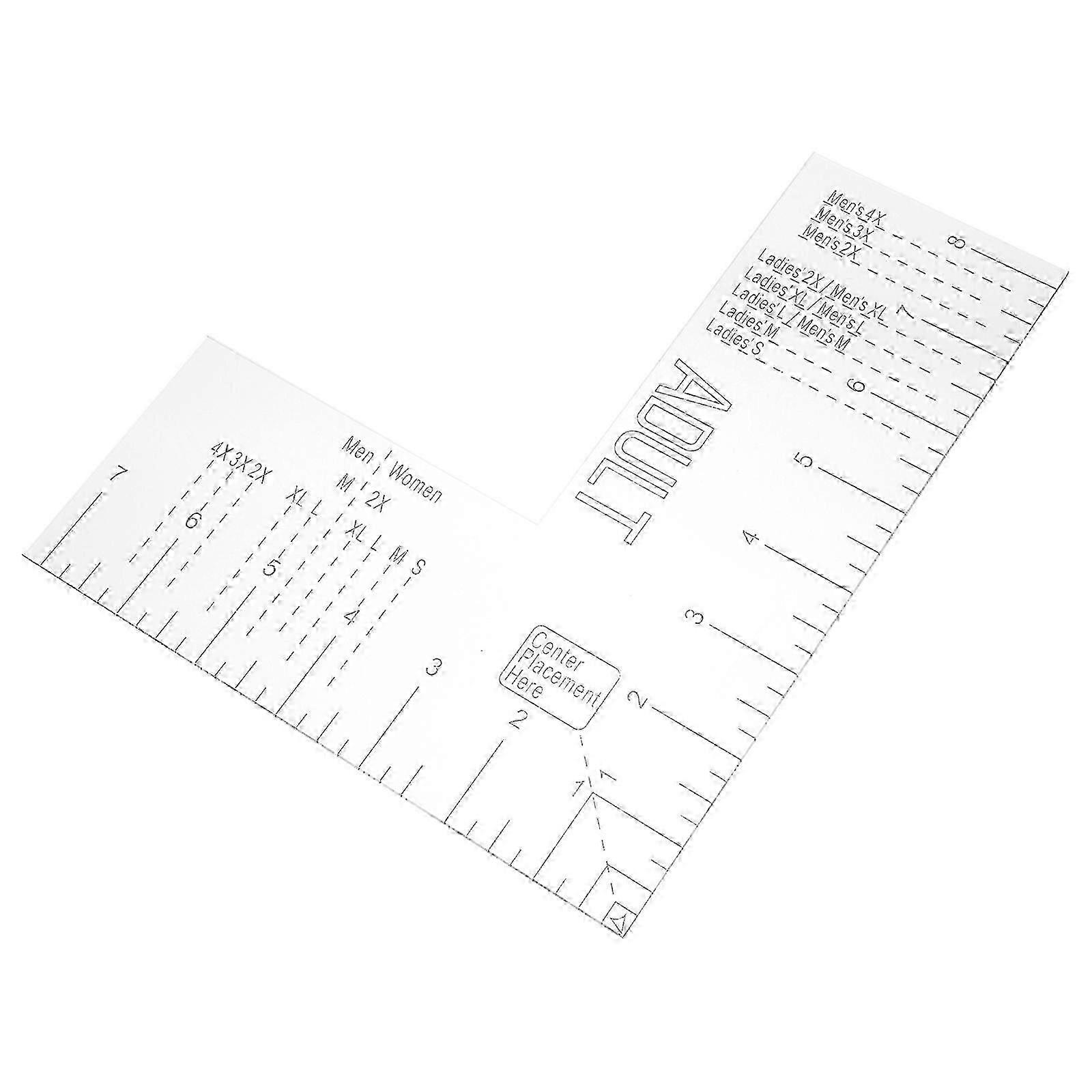 T-Shirt Size Chart Acrylic Measuring Tool 3Pcs Set