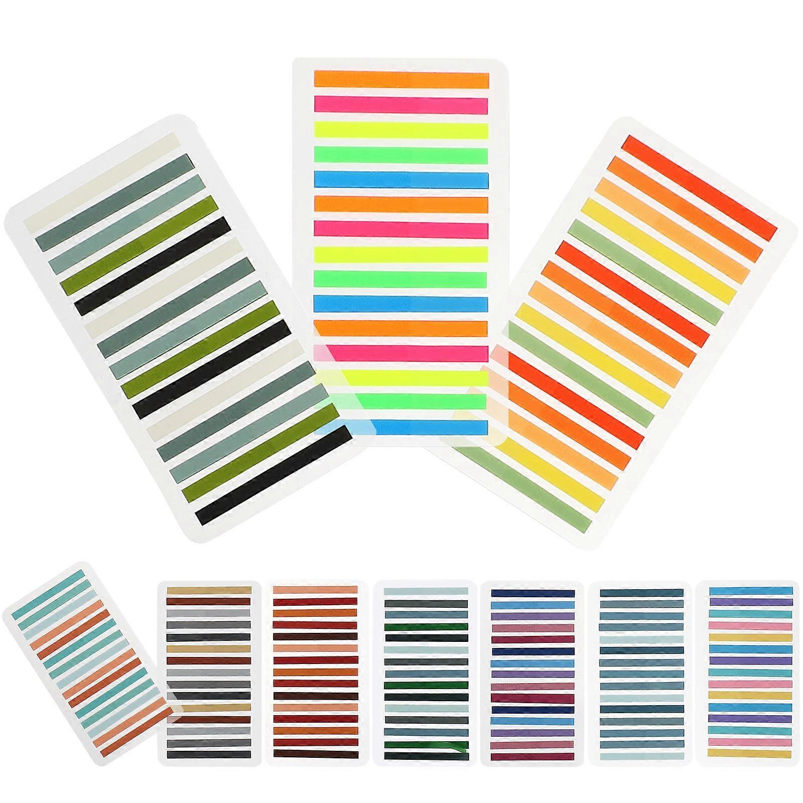 Highlight Colored Bookmark Practical Reading Strips Assorted .4X0.4CM Highlighting Marking Text 10Pcs