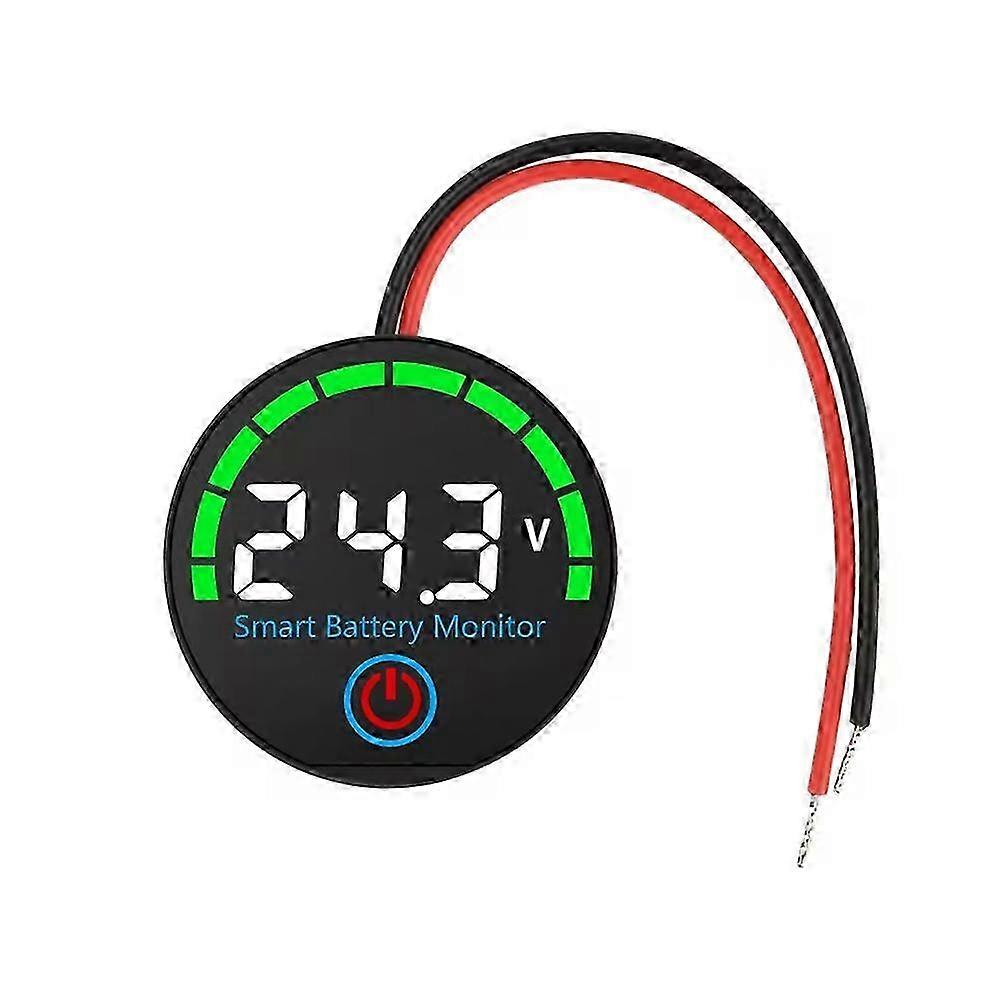 Indicateur de niveau de batterie LED, voltmètre numérique 12 V/24 V/36 V/48 V, testeur de charge de tension, carte de capacité de batterie au lithium, blanc JH2