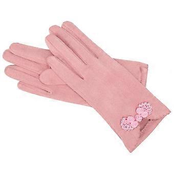 Elie Beaumont Lace Buckle Gloves - Rose Pink