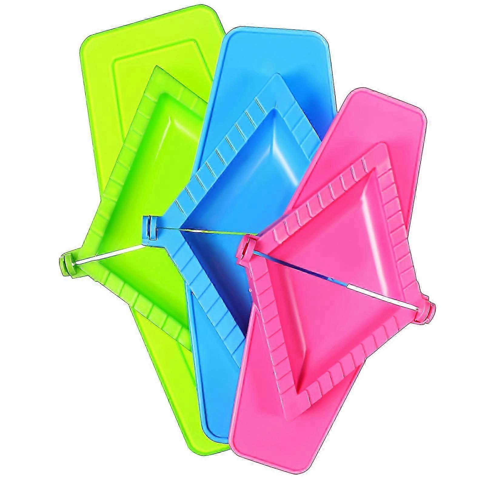 3Pcs Dumpling Making Molds, Plastic Dumpling Maker Tools for Home Kitchen, Multi Size 17X8.7X2.2CM