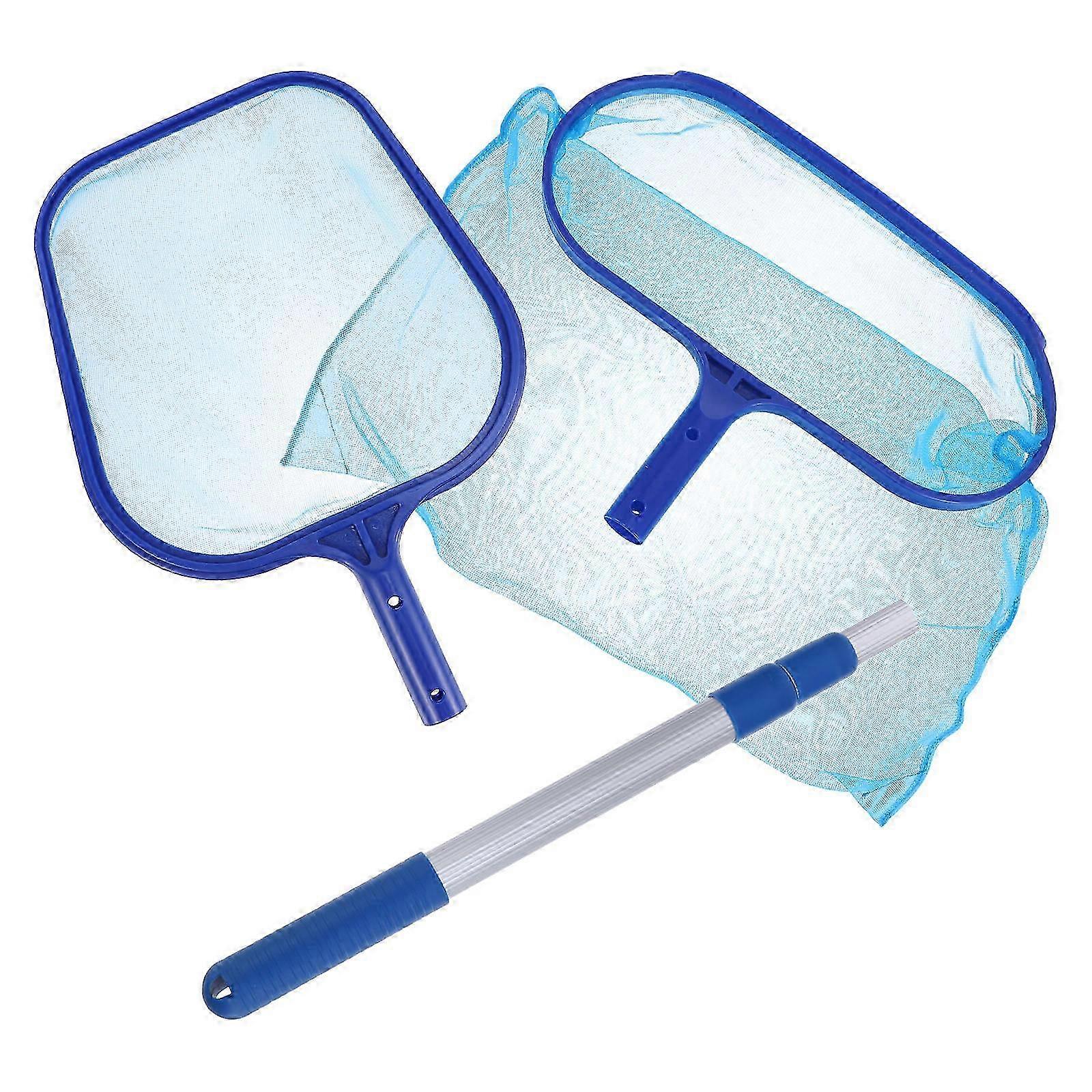 Pool Skimmer Net Retractable Leaf Rake compatible with Cleaning Use 1Set