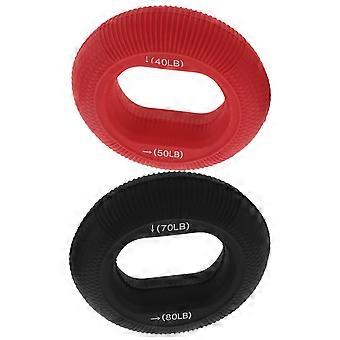 2pcs Hand Grip Strengthener Ring Silicone Adjustable Hand Grip Strengthener Enhanced Grip Strength Trainer Set Silicone Hand Exerciser