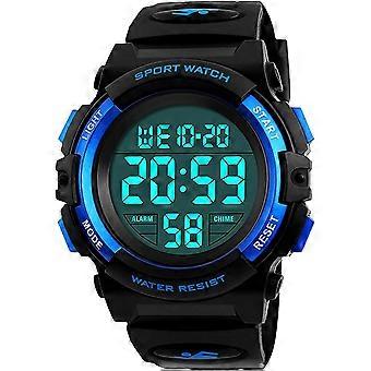 Montre numérique 5 ATM étanche avec minuterie d’alarme EL rétro-éclairage unisexe