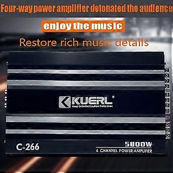 KUERL 4 Channel AB Class 12V Car Amplifier, 5800W Power Stereo 