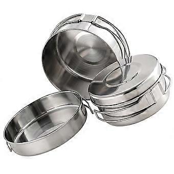 Stainless Steel Camping Pot Pan Set for Outdoor Cooking 1Set Portable Cookware Kit