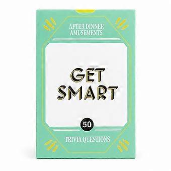 Gra quizowa Get Smart Trivia Pytania Karty 50 Rozrywki po kolacji Rodzina Przyjaciele Łamigłówka Łamigłówka Gra imprezowa Prezent dla początkujących