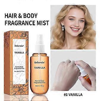 50ml Vanilla Rose Fragrance Spray Hair & Body Fragrance Mist Fresh Long Lasting Fragrance Perfume Travel Size Freshener Spray