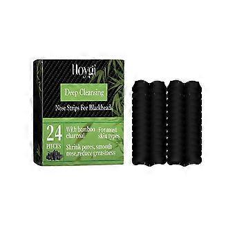 Bamboo Charcoal Mitesser-Entfernungspflaster - Sanfte Aknepflege für empfindliche Haut, 24 Stück
