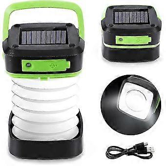 Camping Lantern, Solar & Usb Rechargeable Led Camping Lights, Portable Collapsible Tent Lights For Camping, Hiking Hy