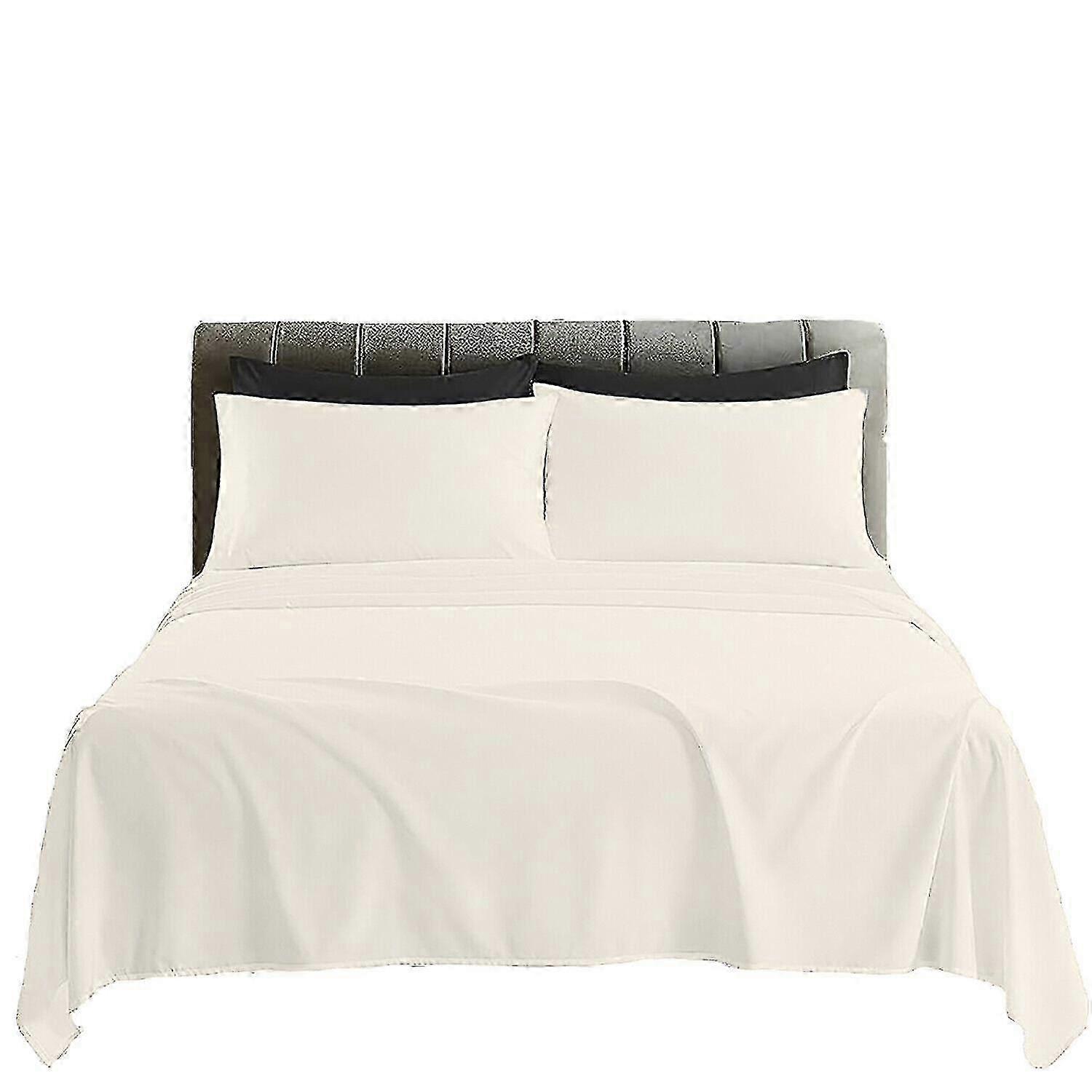 Flat Sheet Bed Sheets Poly Cotton Percale Single Double King Super King Size