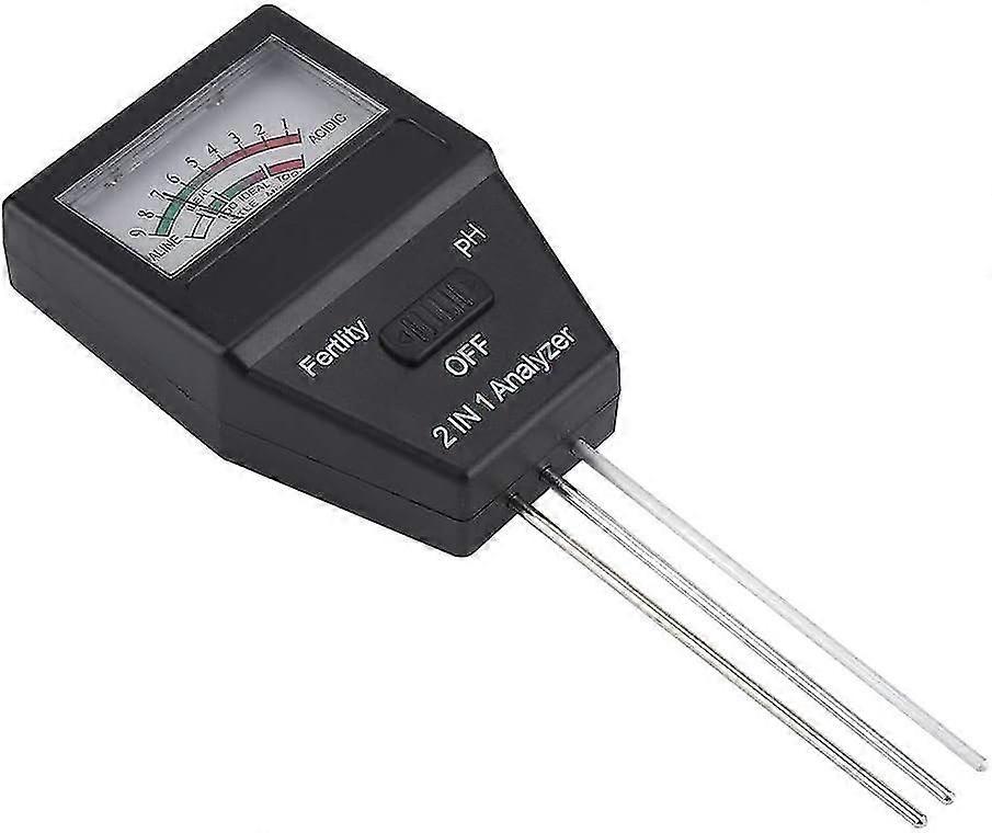Soil moisture meter and pH level indicator for plants