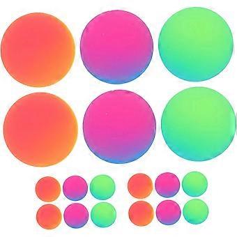 18pcs Large 45mm Bouncy Balls for Kids, Rubber Oversized Dual Colour Balls High Bounce Performance, Party Bag Fillers for Home and Kindergarten Fun Ra