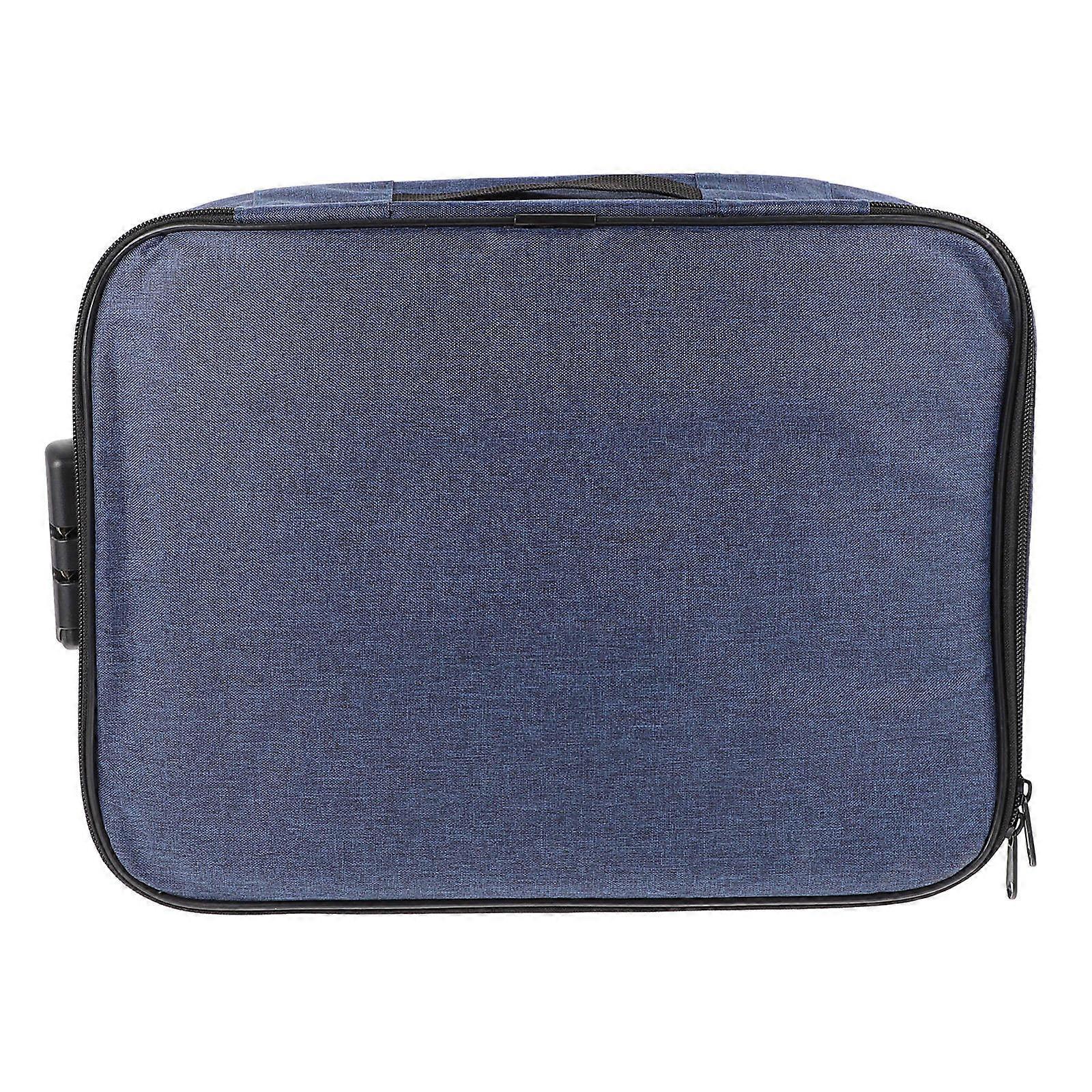 1pc Portable File Bag Practical File Documents Storage Bag Certificates Bag