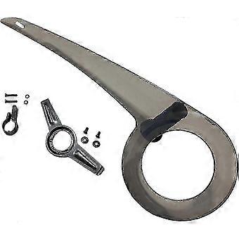Black Bike Chain Protector Cover - Fits 32t to 38t Chainrings - Easy Installation Buckle 2025 26-27